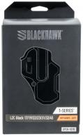 Main product image for Blackhawk T-Series L2C Black Matte Polymer OWB For Glock 17,22,31,34,35,41,47 Left Hand