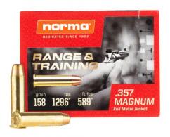Norma Ammunition (RUAG) Range and Training 357 Mag 158 gr Full Metal Jacket (FMJ) 50 Bx/ 20 Cs - 620640050 Norma Ammunition (RUAG) Range and Training 357 Mag 158 gr Full Metal Jacket (FMJ) 50 Bx/ 20 Cs - 620640050