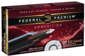Federal 338 Winchester Magnum 225 Grain Nosler AccuBond - P338A1 Federal 338 Winchester Magnum 225 Grain Nosler AccuBond - P338A1