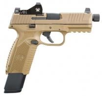 FN 66100845 509 Tactical 9mm Luger 17+1/24+1 4.50" Threaded Barrel, Flat Dark Earth Polymer Frame - 66100845
