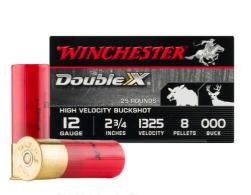 Winchester Double X High Velocity Buckshot 12 Gauge Ammo 2-3/4" 000 Buck 25 Round Box - X12C000B