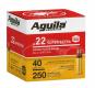 Aguila Super Extra High Velocity 22 LR 40 gr Copper-Plated Solid Point 250rd box - 1B221100