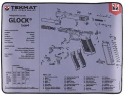 TekMat TEKR20G4GY Ultra Premium Cleaning Mat For Glock Gen4 Parts Diagram 15" x 20" Gray - TEKR20GLOCKG4GY TekMat TEKR20G4GY Ultra Premium Cleaning Mat For Glock Gen4 Parts Diagram 15" x 20" Gray - TEKR20GLOCKG4GY