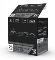 Migra Waterfowl Steel Shot Shot Shells 12 ga 3 1-1/4 oz #2,#3 1430 fps 25/ct Migra Waterfowl Steel Shot Shot Shells 12 ga 3 1-1/4 oz #2,#3 1430 fps 25/ct