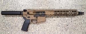 RADIAN WEAPONS Model 1 Pistol 300 Blackout 9" 30+1 Flat Dark Earth Cerakote Black Magpul SBA3 Pistol Brace - R0504