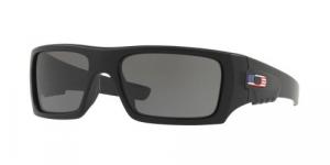 OAKLEY (LUXOTTICA) Ballistic Det Cord Gray Plutonite Matte Black Frame w/USA Flag - OO9253-11