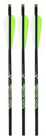 Carbon Express Piledriver Crossbolt Black/Green Carbon Fiber Composite 20" 3 Pack Includes Inserted Moon nocks, and 3 Red