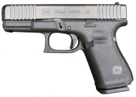 Glock PA235S201 G23 Gen5 Compact 40 S&W 4.02" 10+1 Overall Black Finish with nDLC Steel with Front Serrations Slide, Rough Textu - PA235S201