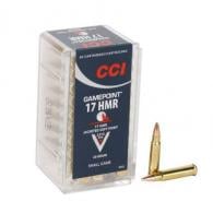 CCI Gamepoint Jacketed Soft Point 17 HMR Ammo 50 Round Box - 0052