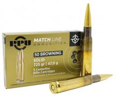 PPU Match 50 BMG 725 gr Full Metal Jacket 5 Bx/ 20 Cs - PPM50 PPU Match 50 BMG 725 gr Full Metal Jacket 5 Bx/ 20 Cs - PPM50