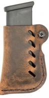Versacarry Single Adjustable Single Stack Mag Pouch Belt fits Glock Distressed Brown Buffalo Leather
