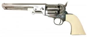 PIETTA (EMF COMPANY INC) 1851 Navy Yank 36 Black Powder 6 7.50" Old Silver Steel Frame Walnut Grip - YANOS36