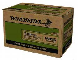 Winchester Green Tip Full Metal Jacket 5.56x45mm NATO Ammo 62 gr 500 Round Box - WM855500