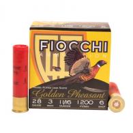 Fiocchi Golden Pheasant 28 Gauge 3" 11/16 oz 6 Shot 25 Bx/10 Cs - 283GP6