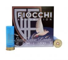 Fiocchi Steel Dove 12 Gauge Ammo 2.75" 1 oz #7 Shot 1200fps 25rd box - 12DLS17 Fiocchi Steel Dove 12 Gauge Ammo 2.75" 1 oz #7 Shot 1200fps 25rd box - 12DLS17