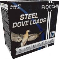 Fiocchi Steel Dove 12 GA 2-3/4" 1-1/8 oz #7.5 1375fps 25rd box - 12DLS187 Fiocchi Steel Dove 12 GA 2-3/4" 1-1/8 oz #7.5 1375fps 25rd box - 12DLS187