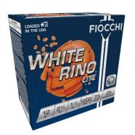 Fiocchi White Rino Lite 12ga Shotshells 2.75" 1-1/8 oz #7.5 Shot,  25rd Box - 12WRNL75