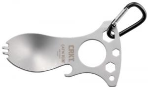 CRKT 9100C Eat'N Tool Silver Bead Blasted 3CR13 Steel 6.13" Long XL - 395
