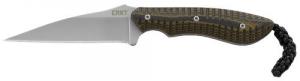Columbia River S.P.E.W. 3" Needle-Point Plain Bead Blasted 5Cr15MoV SS G10 Black/Brown Handle Fixed - 2388