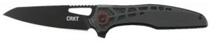 Columbia River Thero 3.08" Sheepsfoot Plain Black Oxide 8Cr14MoV SS FRN Black Handle Folding - 6290