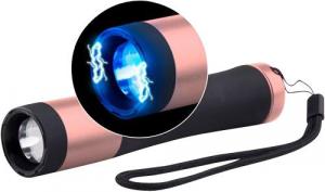 Guard Dog Ivy Stun Gun Black Body w/Pink Accents Aluminum with 200 Lumen Flashlight