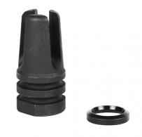 LBE Unlimited Three Prong Flash Hider 5.56x45mm NATO 1/2"-28 tpi Black 1215 Steel