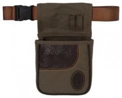 Browning Laredo Shell Pouch 1 box Rounds Olive/Brown Canvas Body w/Leather Accents - 121504843