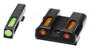 Hi-Viz LiteWave H3 Set For Glock 45 ACP/10mm Green/Orange Tritium Handgun Sight