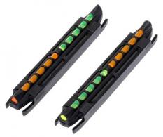 Hi-Viz Two-In-One Magnetic Front Narrow Fit Green/Orange Fiber Optic Shotgun Sight - TO300