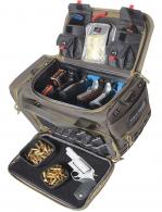 G*Outdoors M/L Range Bag with 5 Gun Cradle & 2 Ammo Dump Cans Rifle Green w/Khaki Trim - GPS-1512MLBR G*Outdoors M/L Range Bag with 5 Gun Cradle & 2 Ammo Dump Cans Rifle Green w/Khaki Trim - GPS-1512MLBR