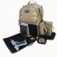 G*Outdoors Tactical Range Backpack Tan 1000D Nylon 2 Handguns