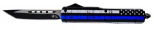 Templar Knife Back The Blue Slim 3.50" Tanto Plain Black 440C Stainless Steel Blue/White/Black Zinc Aluminum Alloy Handl - MBTB231 Templar Knife Back The Blue Slim 3.50" Tanto Plain Black 440C Stainless Steel Blue/White/Black Zinc Aluminum Alloy Handl - MBTB231