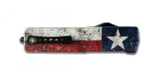 Templar Knife Captain 3.50" Drop Point Plain Black 440C Stainless Steel Red/Blue/White Star Zinc Aluminum Alloy. Handle - LCAP331