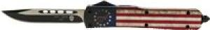Templar Knife Betsy Ross Flag Slim 3.50" Drop Point Plain Black 440C Stainless Steel Betsy Ross Flag Zinc Aluminum Alloy - MBRF331
