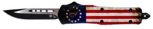 Templar Knife Betsy Ross Flag Small 2.25" Drop Point Plain Black 440C Stainless Steel Betsy Ross Flag Zinc Aluminum Allo - SBRF331 Templar Knife Betsy Ross Flag Small 2.25" Drop Point Plain Black 440C Stainless Steel Betsy Ross Flag Zinc Aluminum Allo - SBRF331