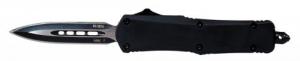 Templar Knife Black Rubber Small 2.25" Dagger Plain Black 440C Stainless Steel Black Rubber Coated Aluminum Handle OTF - SBR131 Templar Knife Black Rubber Small 2.25" Dagger Plain Black 440C Stainless Steel Black Rubber Coated Aluminum Handle OTF - SBR131