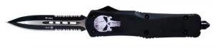 Templar Knife Fallen 3.50" Dagger Part Serrated Black 440C Stainless Steel Black Zinc Aluminum Alloy Handle OTF - LFL431 Templar Knife Fallen 3.50" Dagger Part Serrated Black 440C Stainless Steel Black Zinc Aluminum Alloy Handle OTF - LFL431