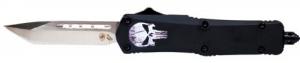 Templar Knife Fallen Small 2.25" Tanto Plain Black 440C Stainless Steel Black Zinc Aluminum Alloy Handle OTF - SFL23-2