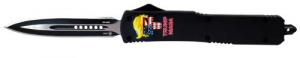 Templar Knife Trump MAGA Slim 3.50" Dagger Plain Black 440C Stainless Steel Trump. Black Zinc Aluminum Alloy Handle OTF - MMAGA131