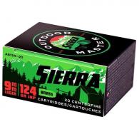 Sierra Outdoor Master Jacketed Hollow Point 9mm Ammo 124 gr 20 Round Box - A812420 Sierra Outdoor Master Jacketed Hollow Point 9mm Ammo 124 gr 20 Round Box - A812420
