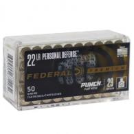 Main product image for Federal Premium Personal Defense .22 LR 29gr Punch Flat Nose 50rd box