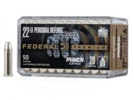 Federal Premium Personal Defense .22 LR 29gr Punch Flat Nose 50rd box - PD22L1 Federal Premium Personal Defense .22 LR 29gr Punch Flat Nose 50rd box - PD22L1
