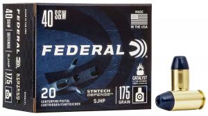 Federal Syntech Defense 40 S&W 175 gr Segmented Jacketed Hollow Point (SJHP) 50 Bx/ 10 Cs - S40SJT2 Federal Syntech Defense 40 S&W 175 gr Segmented Jacketed Hollow Point (SJHP) 50 Bx/ 10 Cs - S40SJT2