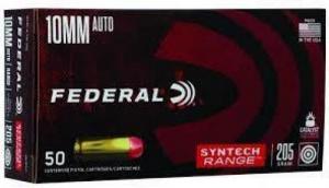 Federal Syntech Range Handgun 10mm Auto 205gr TSJ 1150 fps 50/ct - AE10SJ1 Federal Syntech Range Handgun 10mm Auto 205gr TSJ 1150 fps 50/ct - AE10SJ1