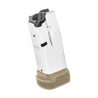 Springfield Armory Hellcat 9mm Luger Springfield Hellcat Magazine 13rd Silver w/Flat Dark Earth Base Stainless Steel Ext