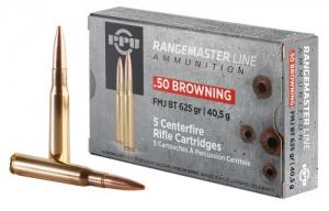 PPU Rangemaster Full Metal Jacket 50 BMG Ammo 5 Round Box - PPRM50