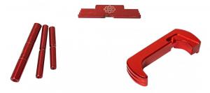 Cross Armory CRGOKRD 3 Piece Kit Dimpled Pin Set, Extended Magazine Catch and Extended Slide Lock Red Anodized Aluminum/Steel fo - CRGOKRD Cross Armory CRGOKRD 3 Piece Kit Dimpled Pin Set, Extended Magazine Catch and Extended Slide Lock Red Anodized Aluminum/Steel fo - CRGOKRD