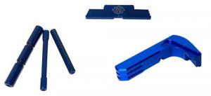 Cross Armory CRGOKBL 3 Piece Kit Dimpled Pin Set, Extended Magazine Catch and Extended Slide Lock Blue Anodized Aluminum/Steel f - CRGOKBL
