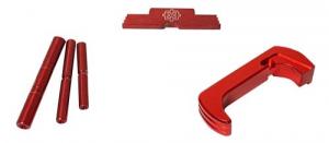 Cross Armory 3 Piece Kit Extended For Glock 17,19,26,34 Gen5 Red Anodized Aluminum/Steel Handgun - CRG5OKRD