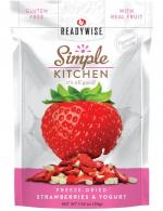 ReadyWise Simple Kitchen Freeze Dried Fruit Strawberry Yogurt Tart 1 Serving Pouch 6 Per Case